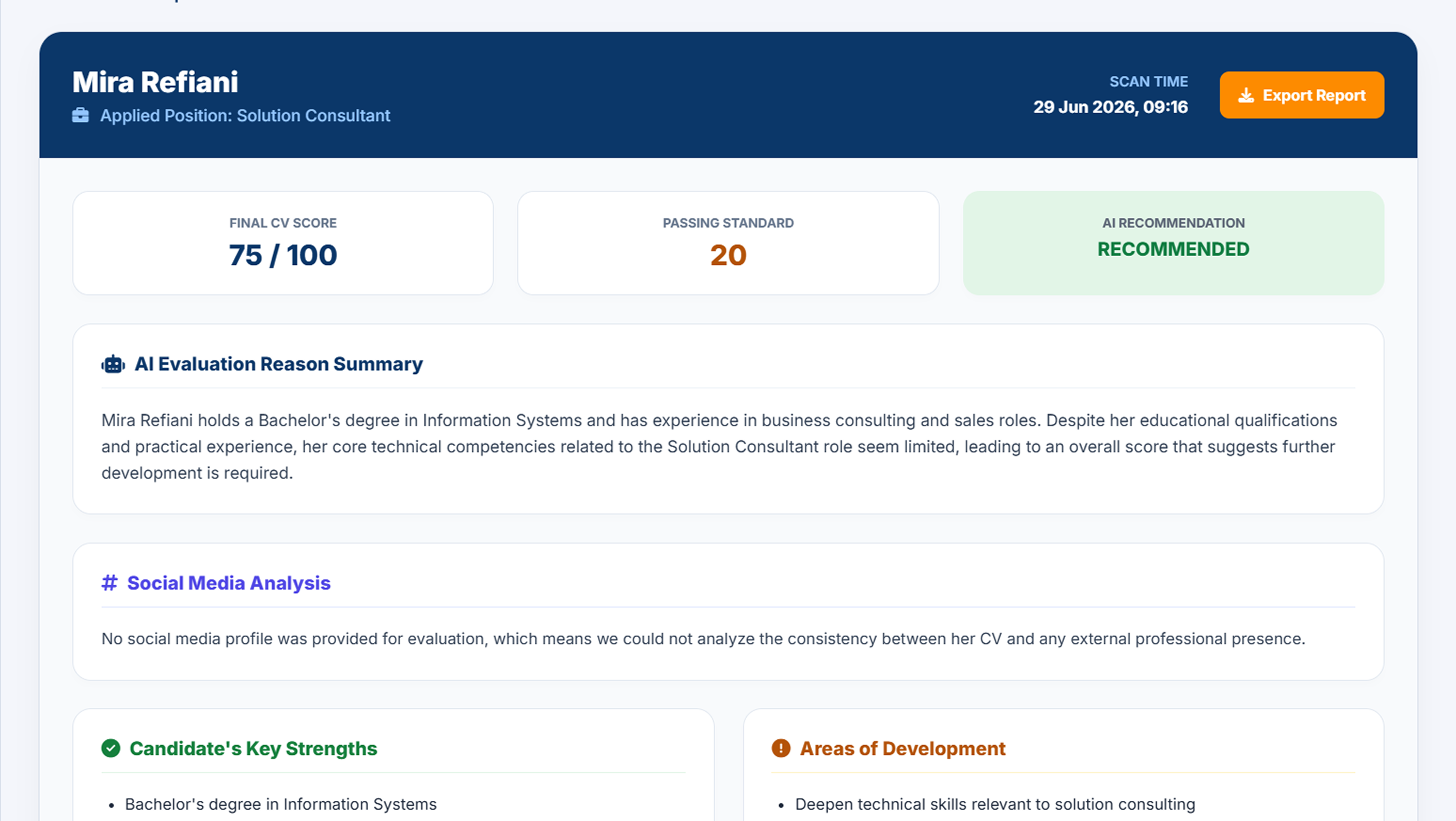 AI CV Screening & Scoring